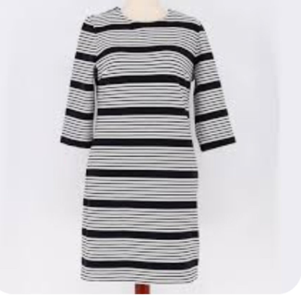 Banana Republic Women's Navy and White, 3/4 length sleeve dress Nautical Sz 2